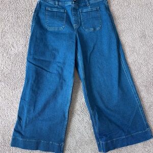 SPANX Wide-Leg Jeans in large Blue Denim